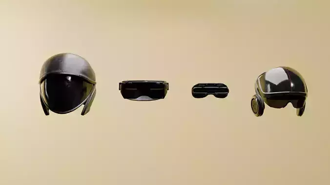 Cyberpunk Sci-Fi Helmet Goggles Pack