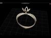 Statement Diamond Ring With Flower Prong Setting Design 3D print model_1