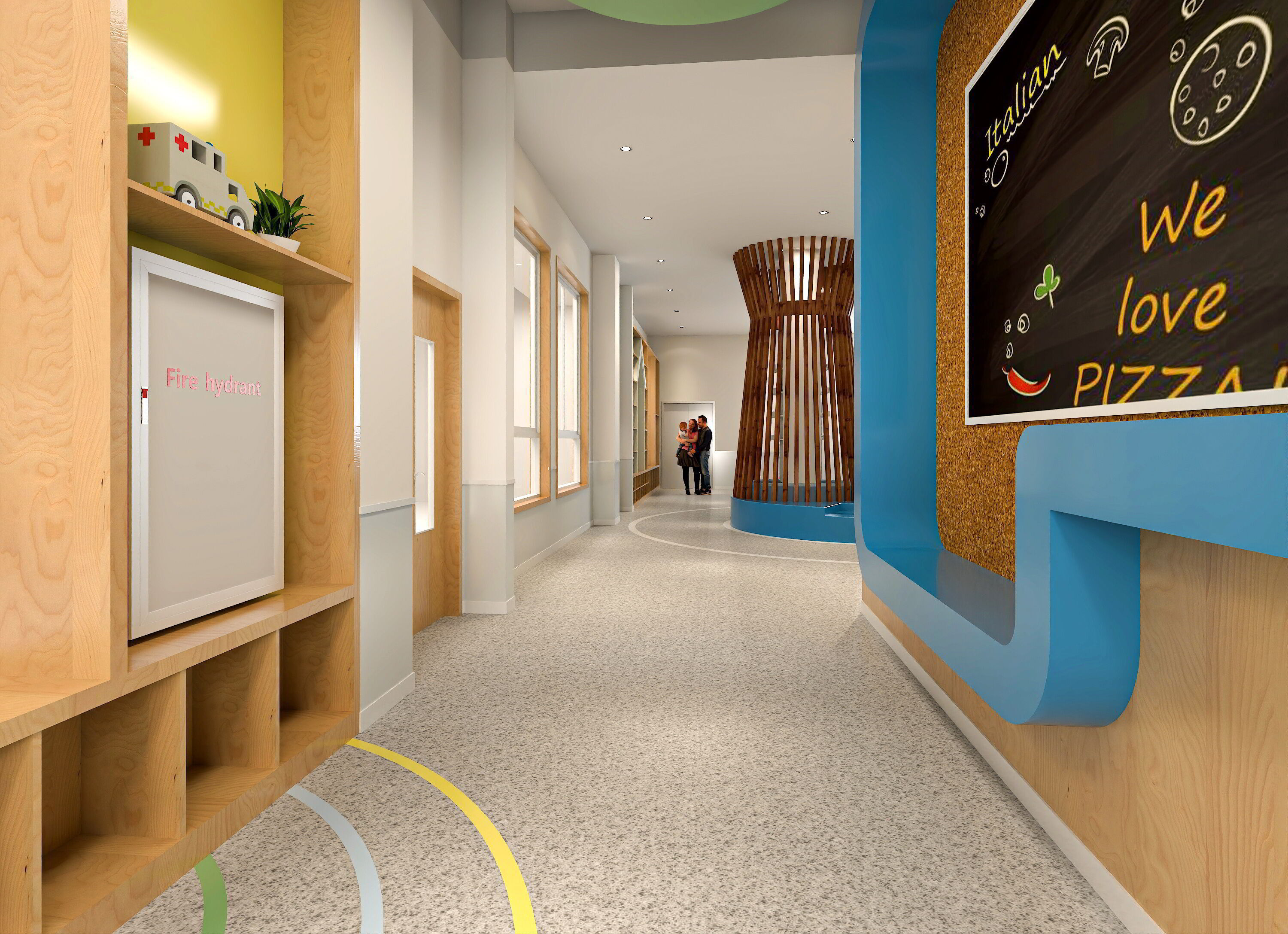 Children s Playground Slide - nursery - kindergarten interior Low-poly 3D model_4