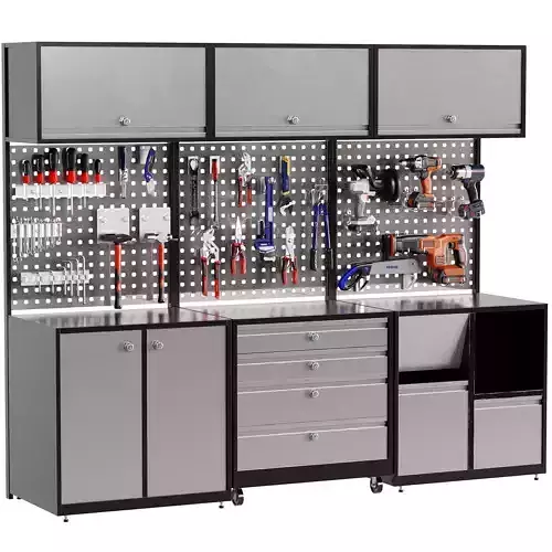 Mechanic Garage Work Set 40 Items 3D model