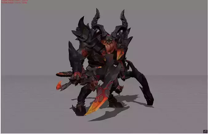 Thamuz Lord Lava Low-poly 3D model