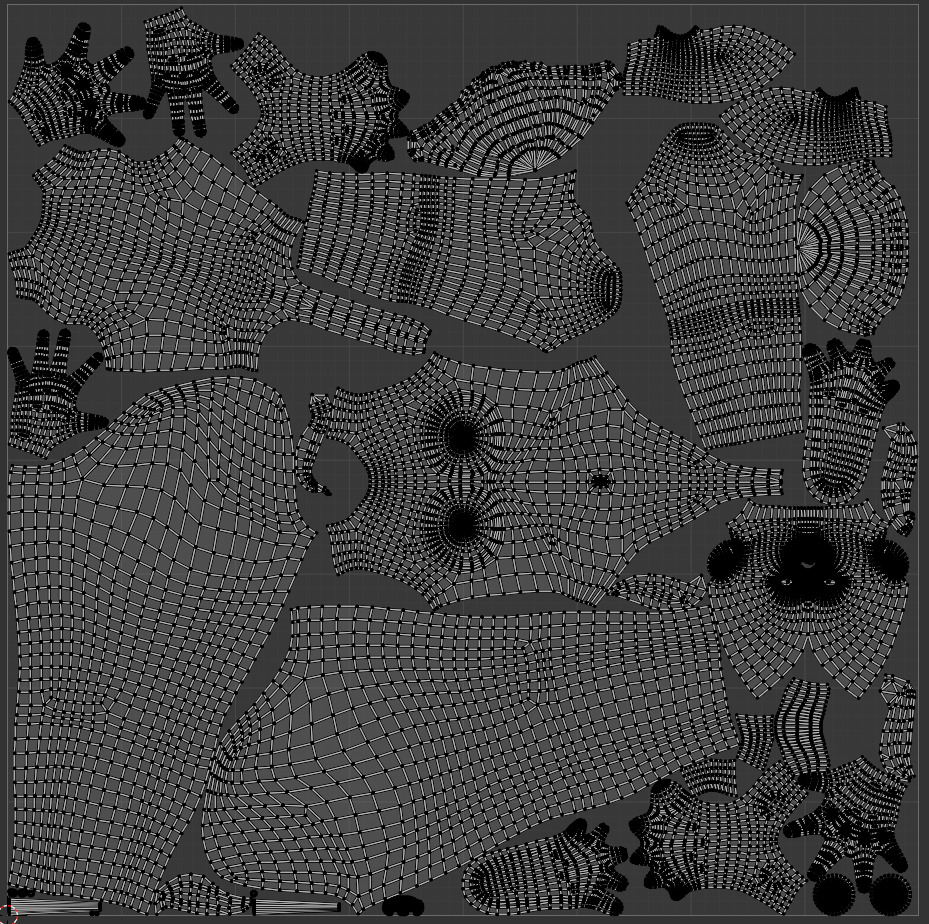 Stylized Female Body Base Mesh Rigged with IK FK Switch Low-poly 3D model_23