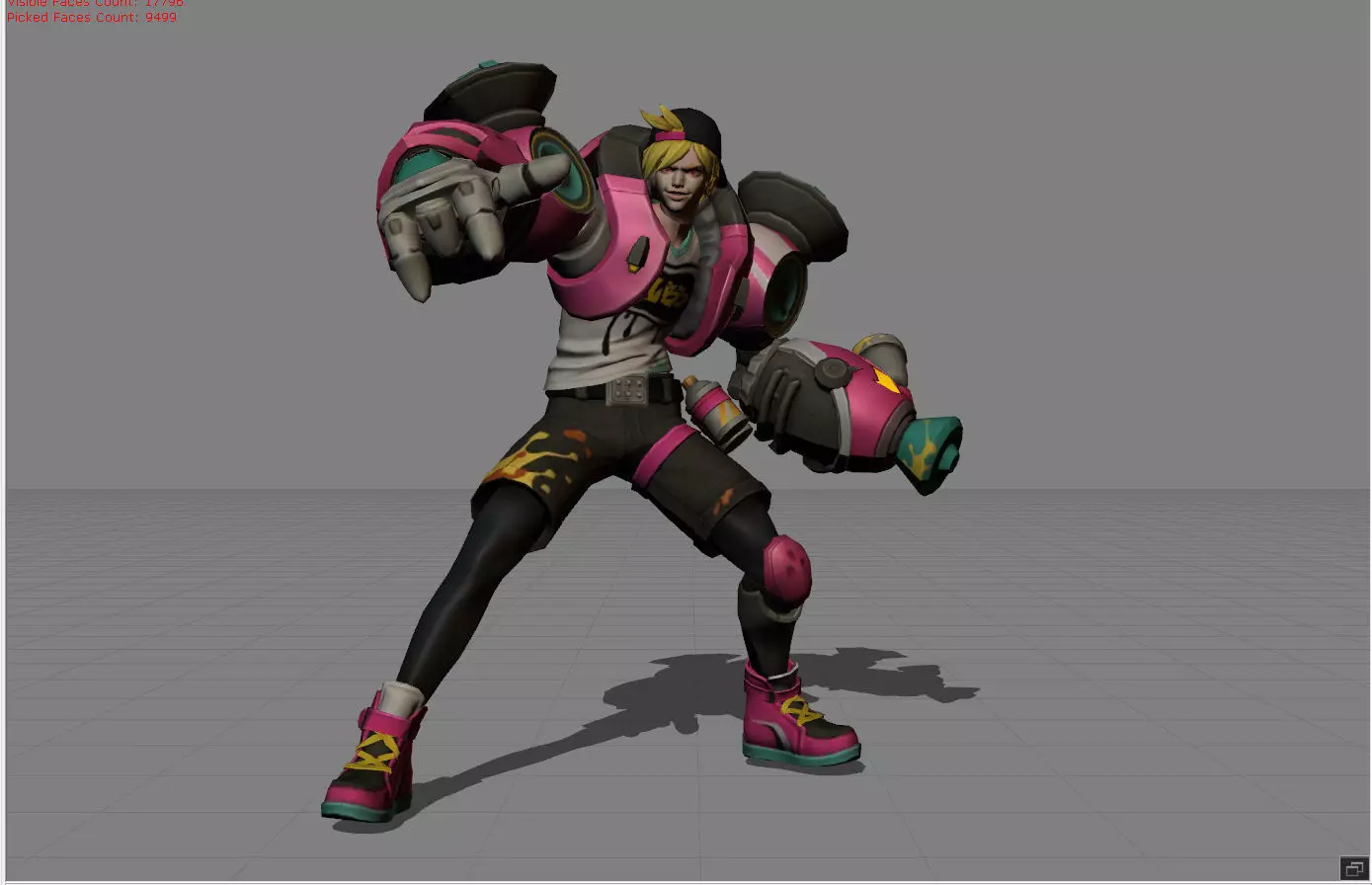 Xborg Graffiti Fashion Low-poly 3D model