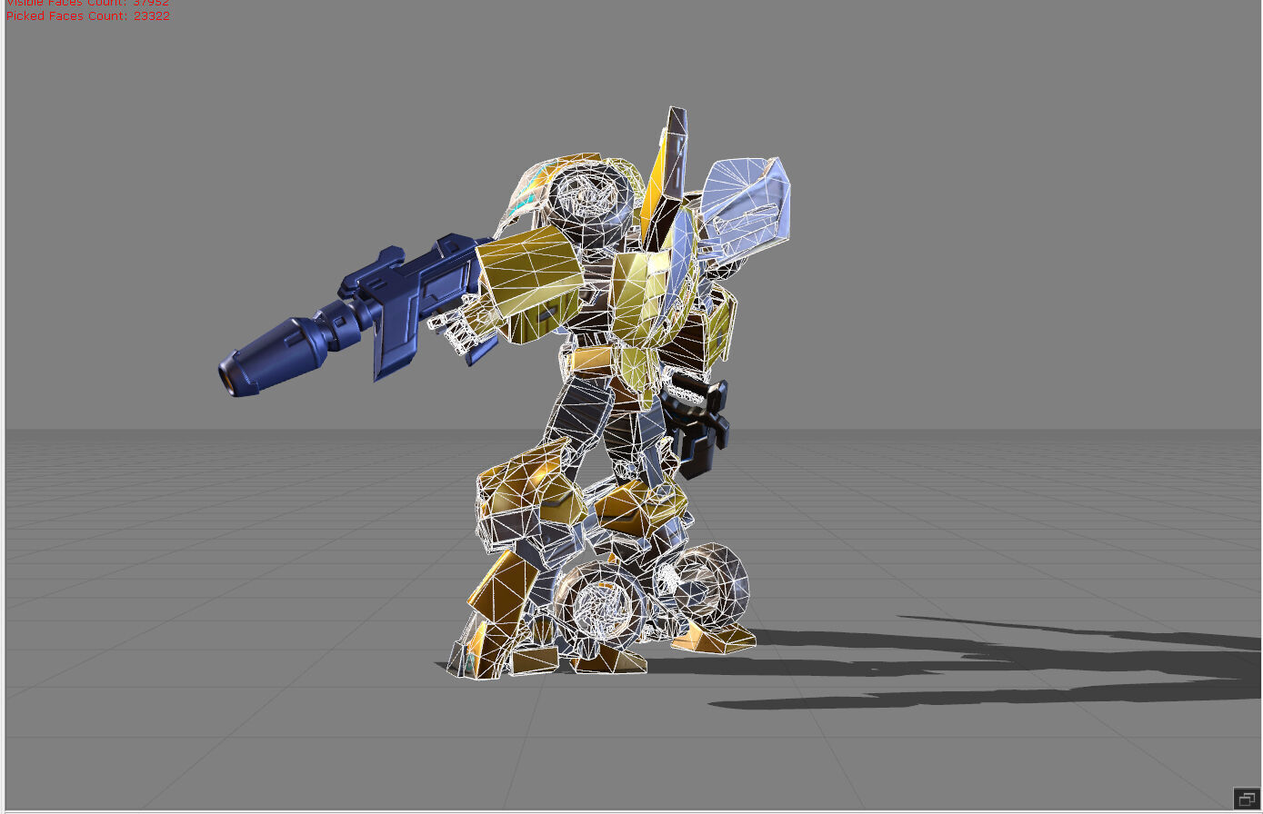 X borg Bumblebee Transformers Low-poly 3D model_6