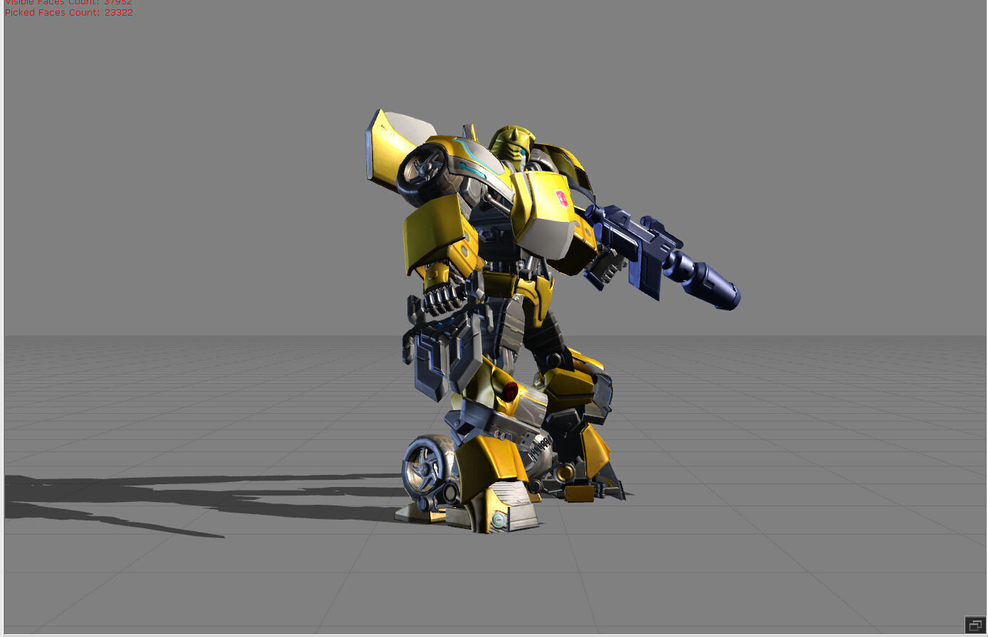X borg Bumblebee Transformers Low-poly 3D model_1