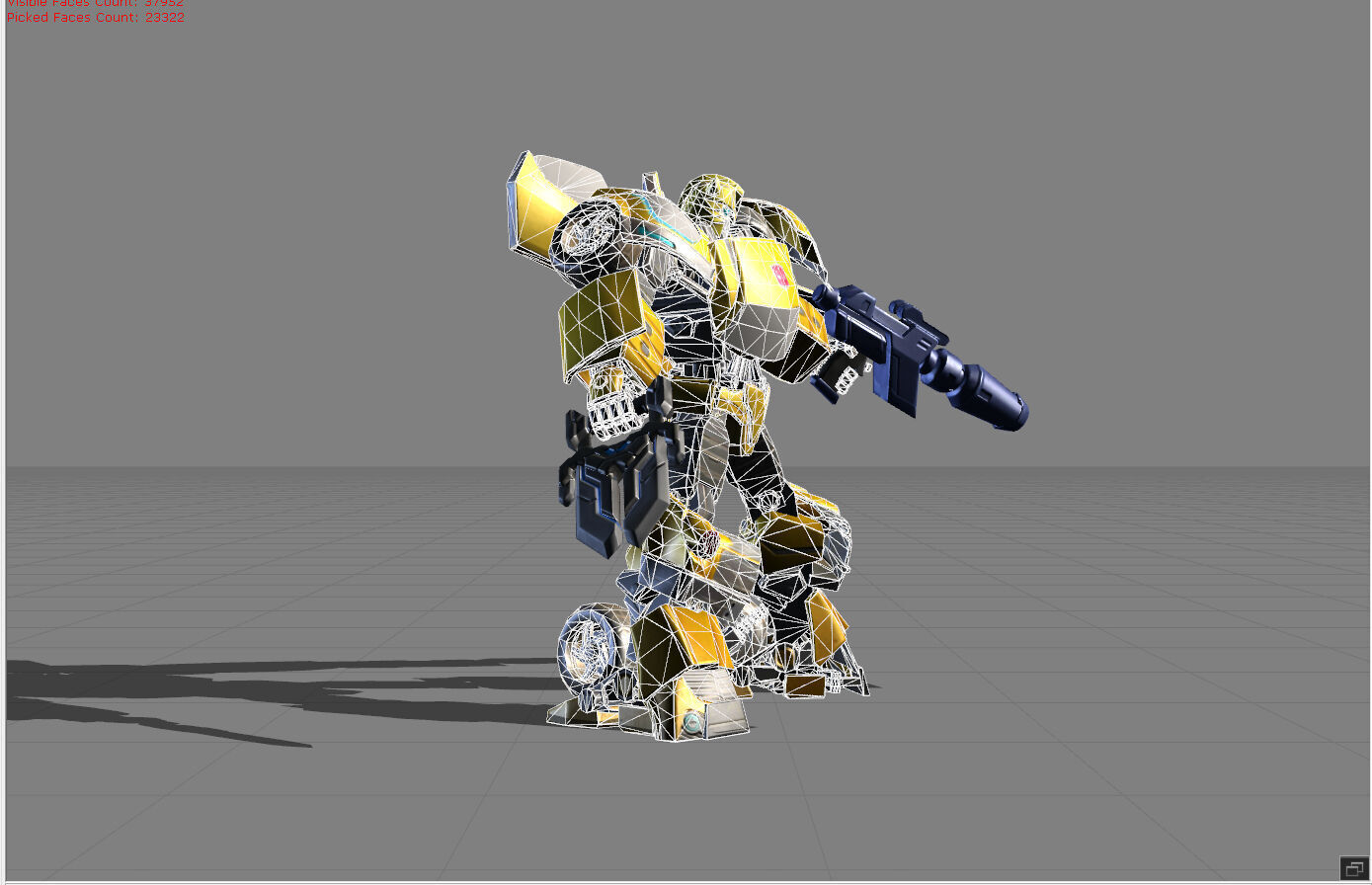 X borg Bumblebee Transformers Low-poly 3D model_5