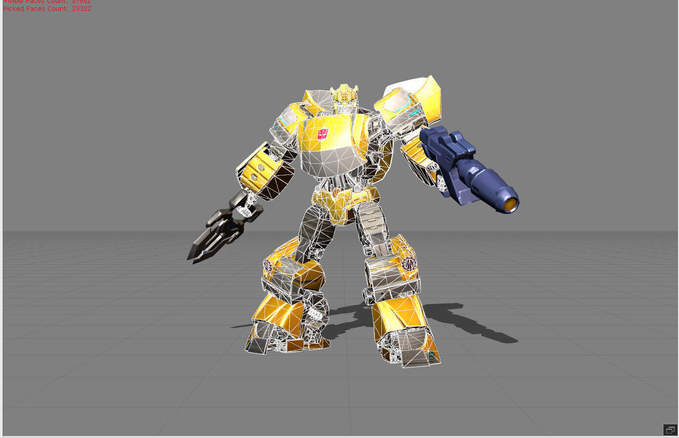 X borg Bumblebee Transformers Low-poly 3D model_4