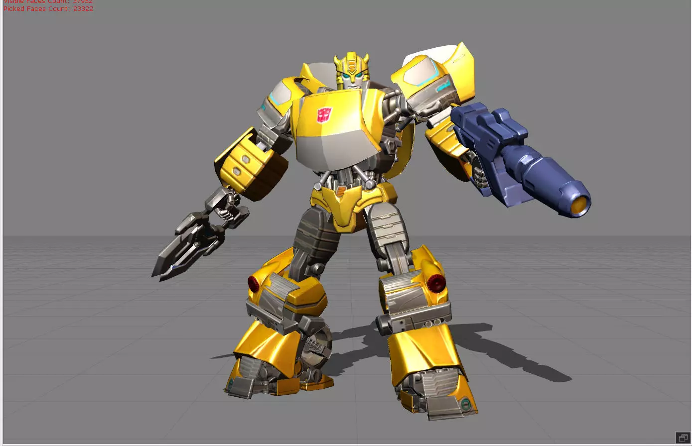 X borg Bumblebee Transformers Low-poly 3D model_0