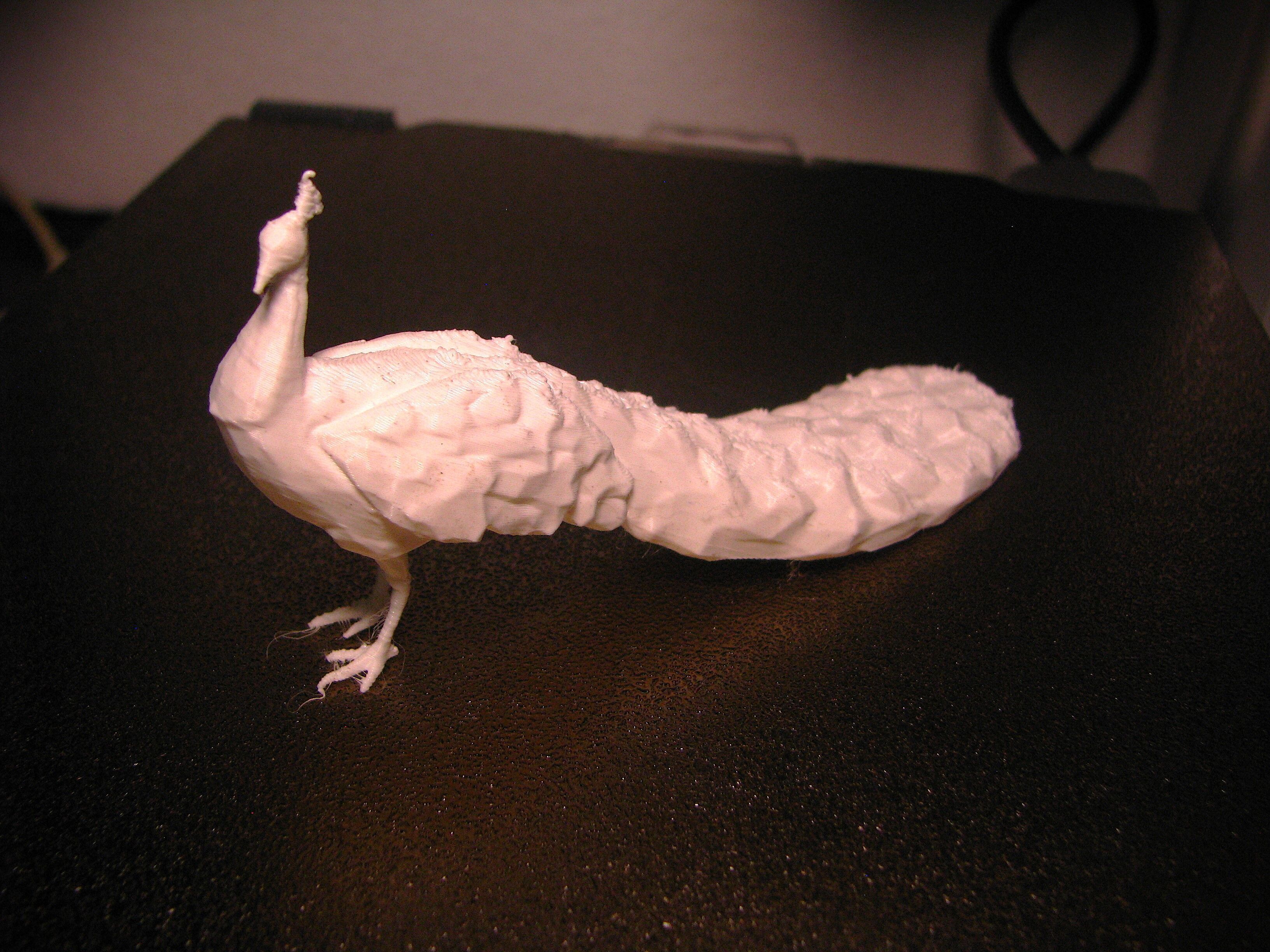 Peacock - low poly 3D print model_4