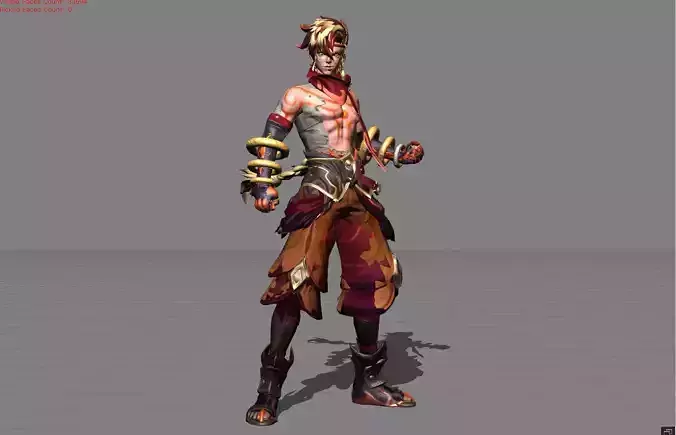 Yin Martial Genius Low-poly 3D model