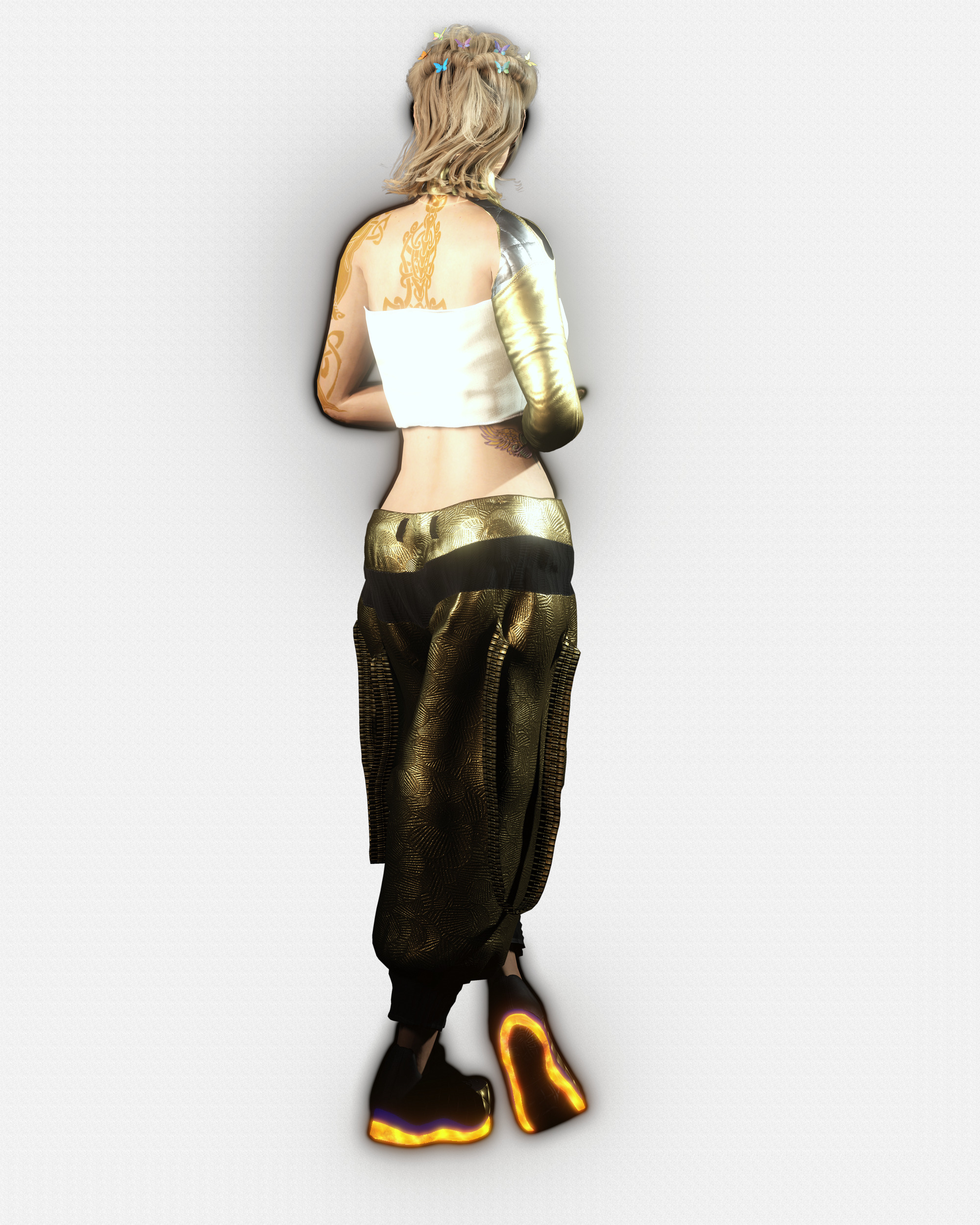 Sci-Fi Girl Character Lyra Solaris Futuristic Female Low-poly 3D model_12