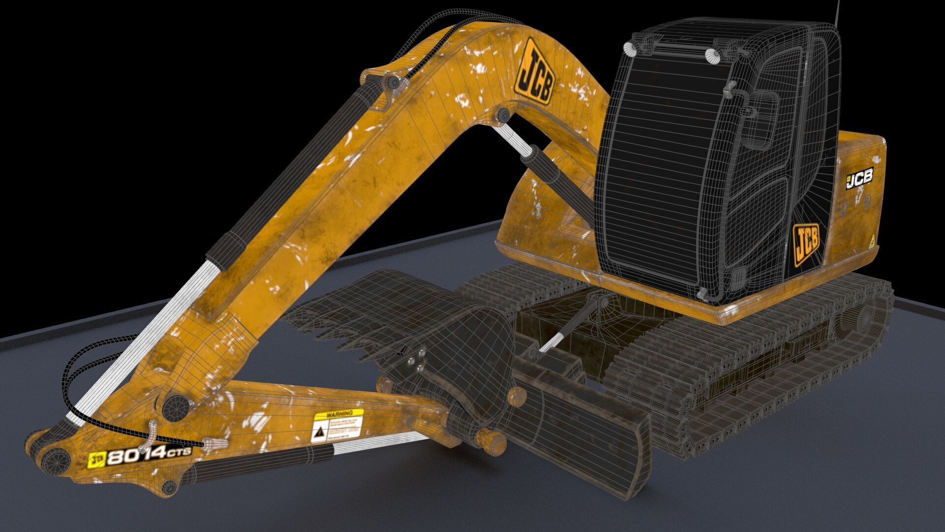 JCB excavator 3D model_5