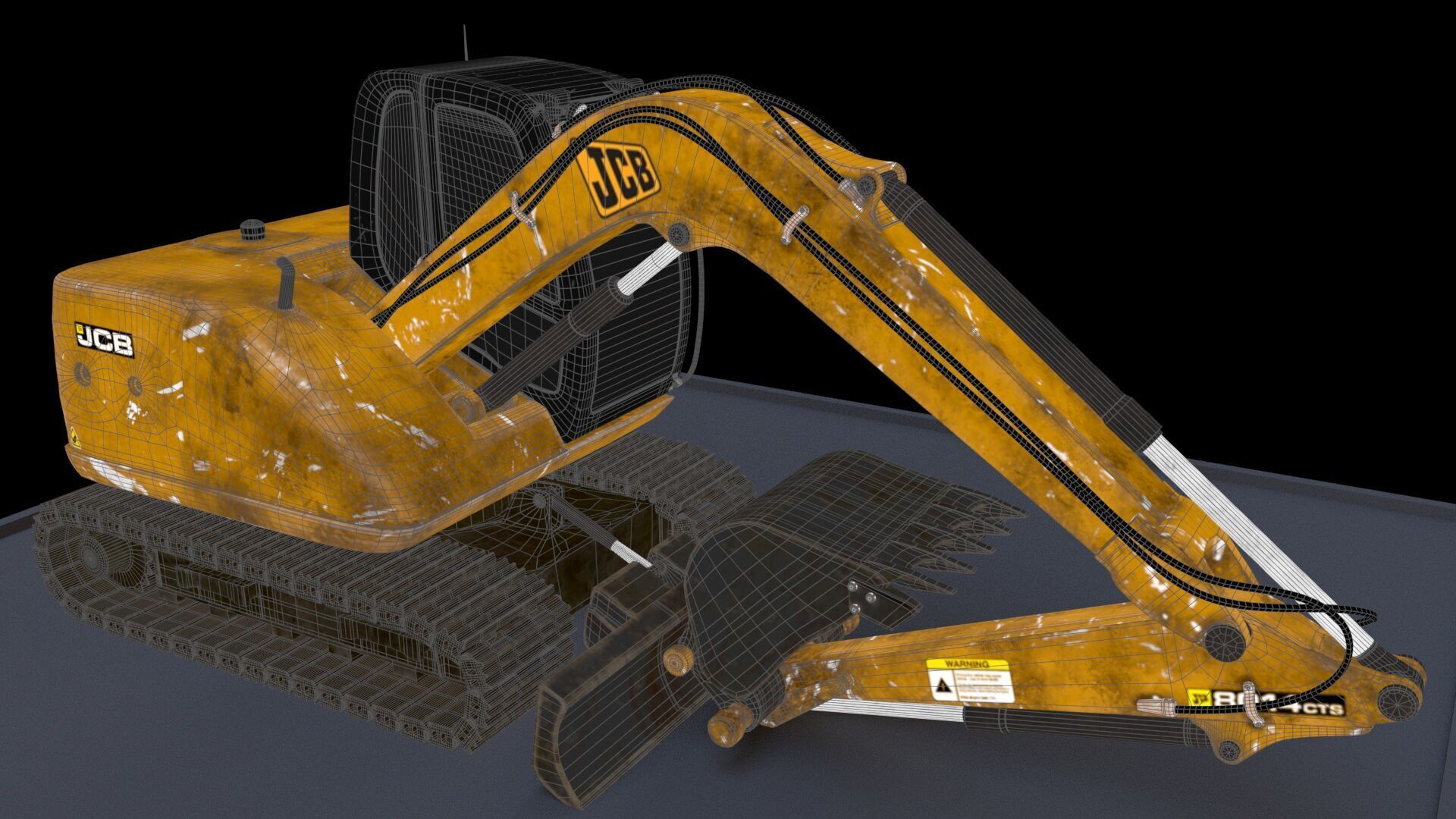 JCB excavator 3D model_6