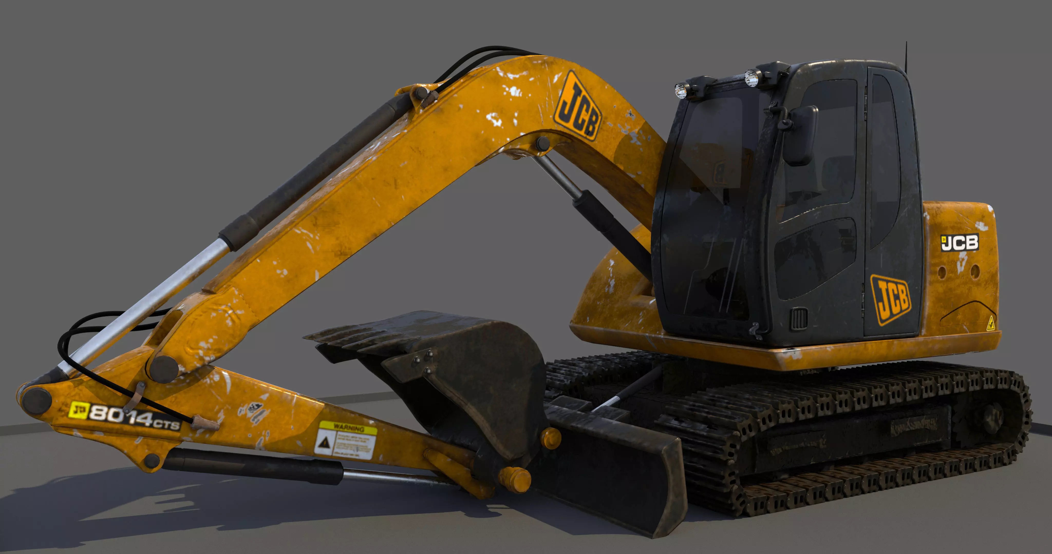 JCB excavator 3D model_0