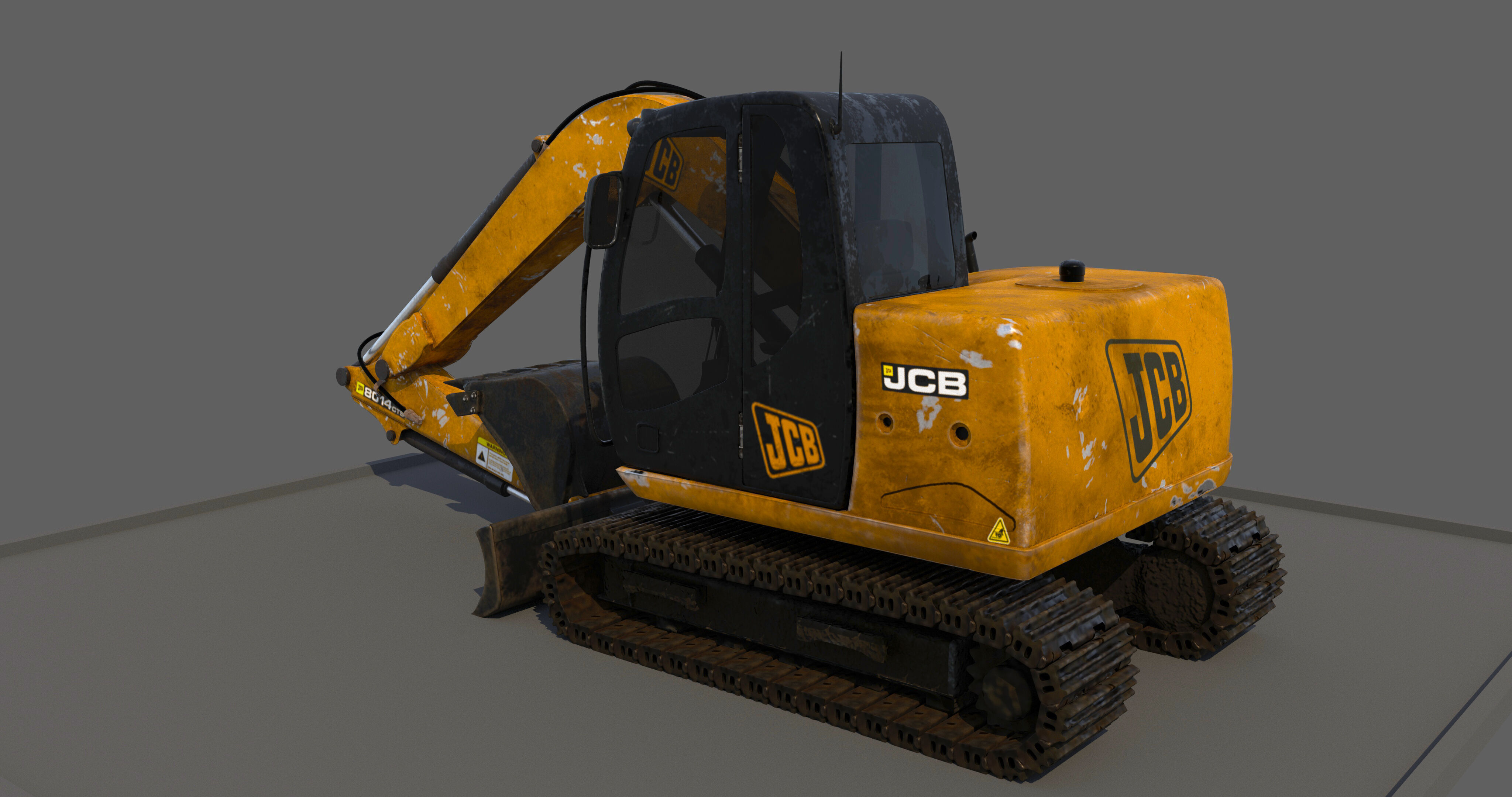 JCB excavator 3D model_1