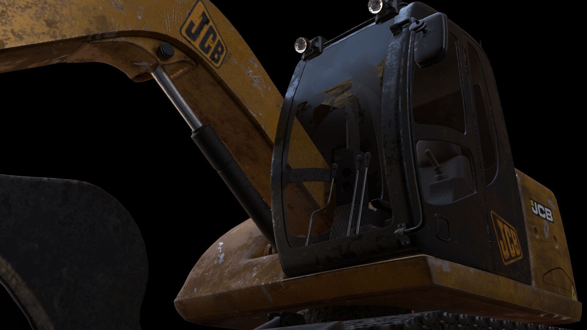 JCB excavator 3D model_3