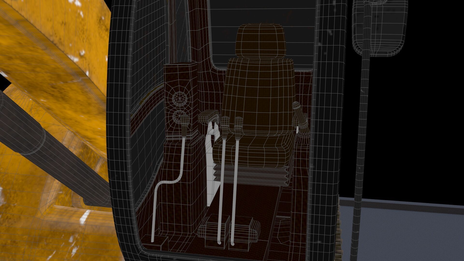 JCB excavator 3D model_7