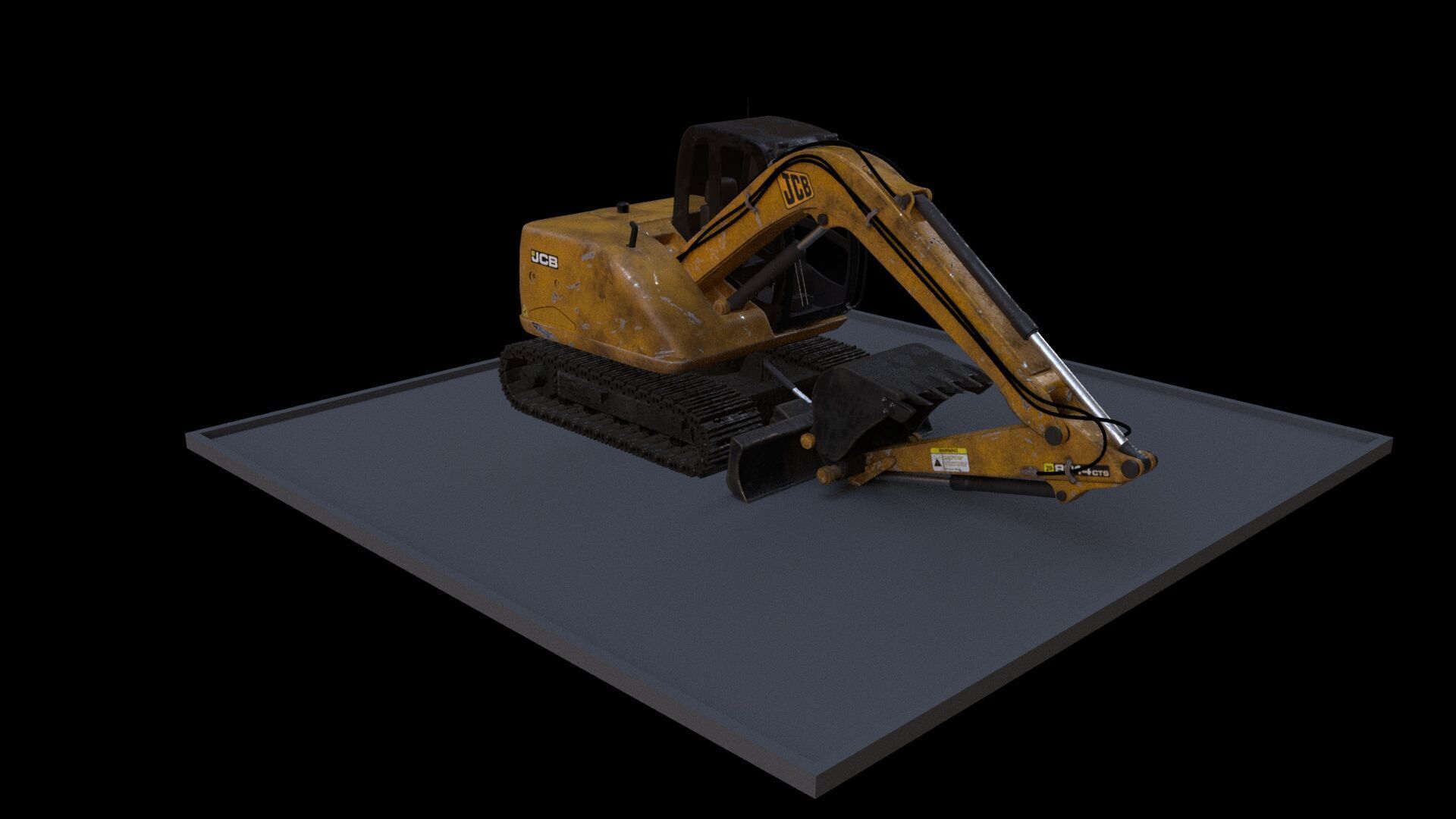 JCB excavator 3D model_2