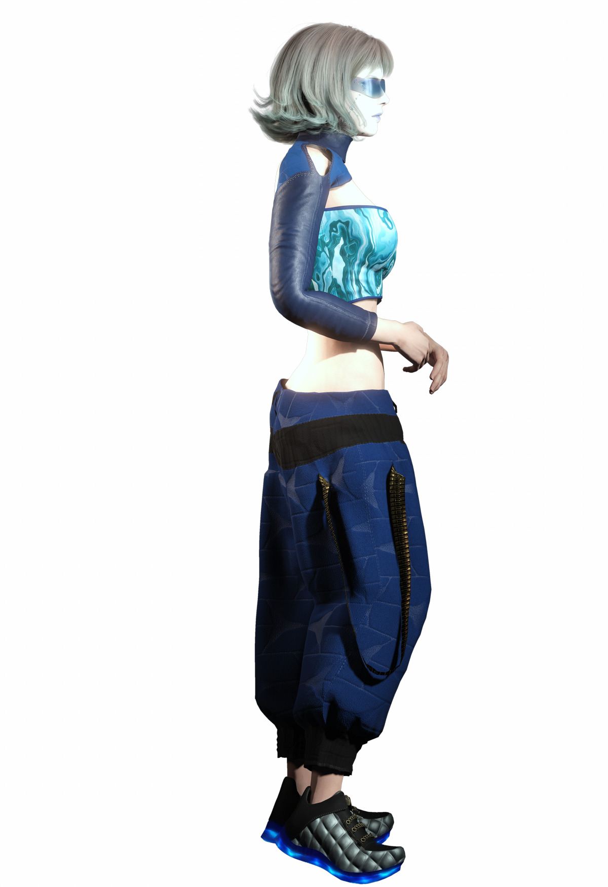 Vera Aether Sci Fi Female Character Stylized Low-poly 3D model_17