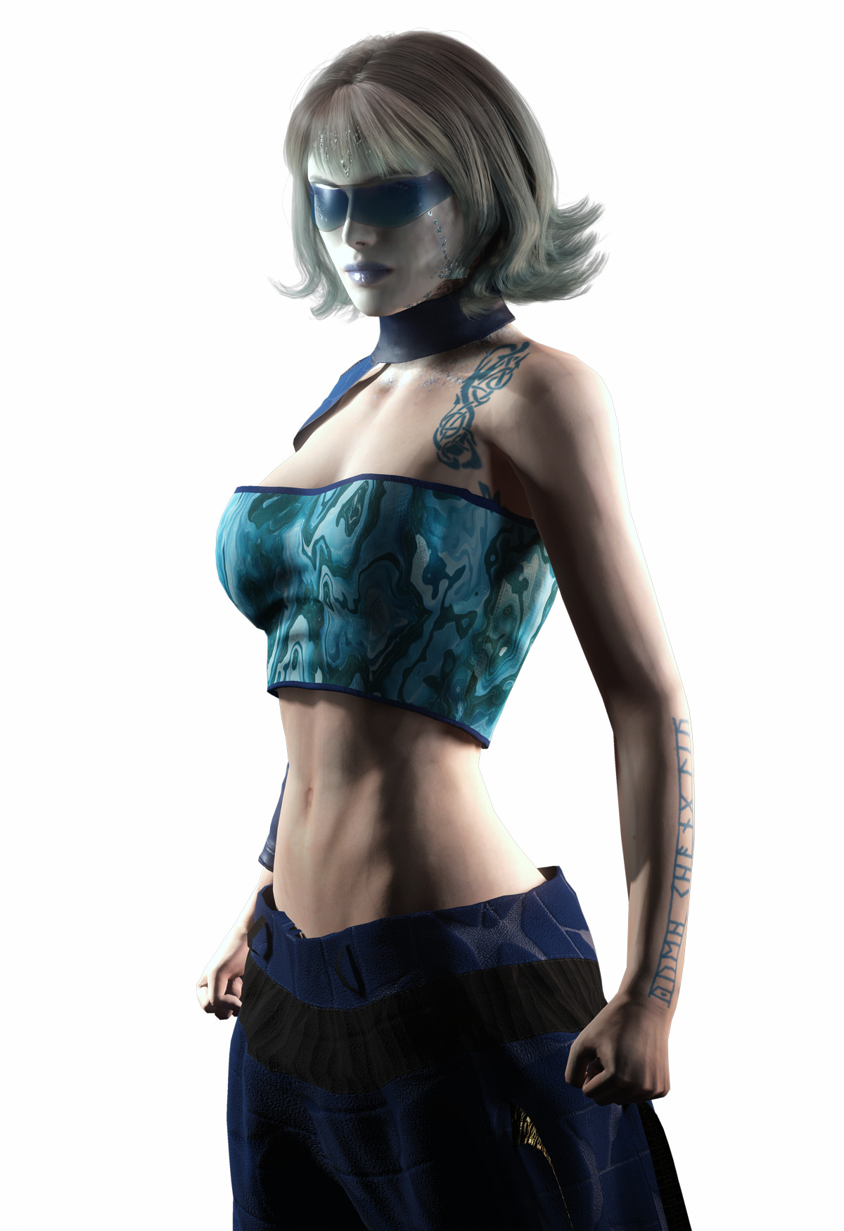 Vera Aether Sci Fi Female Character Stylized Low-poly 3D model_11