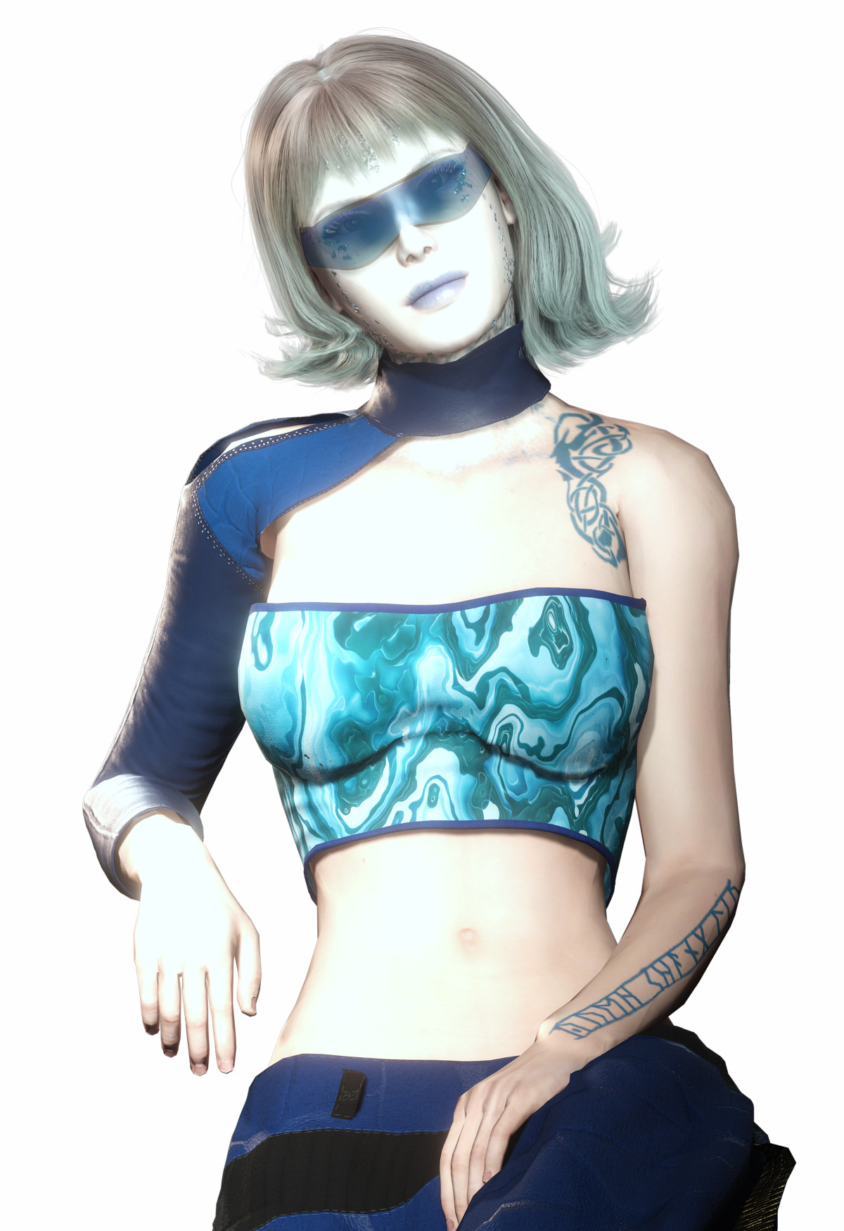 Vera Aether Sci Fi Female Character Stylized Low-poly 3D model_9