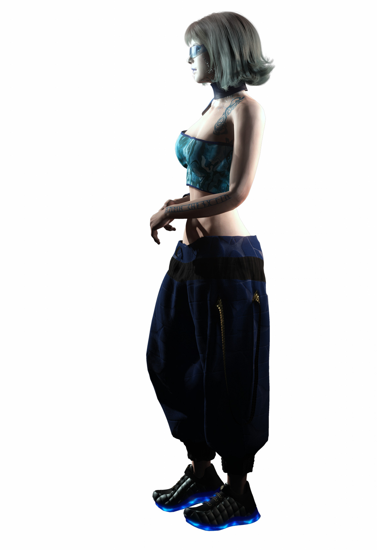 Vera Aether Sci Fi Female Character Stylized Low-poly 3D model_15