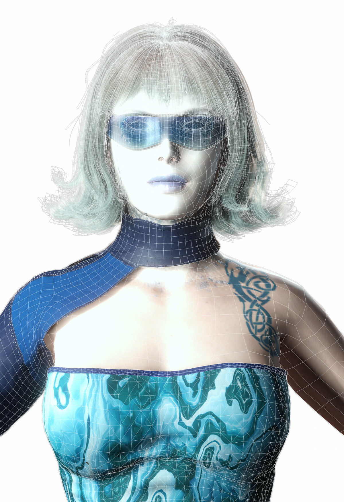 Vera Aether Sci Fi Female Character Stylized Low-poly 3D model_19