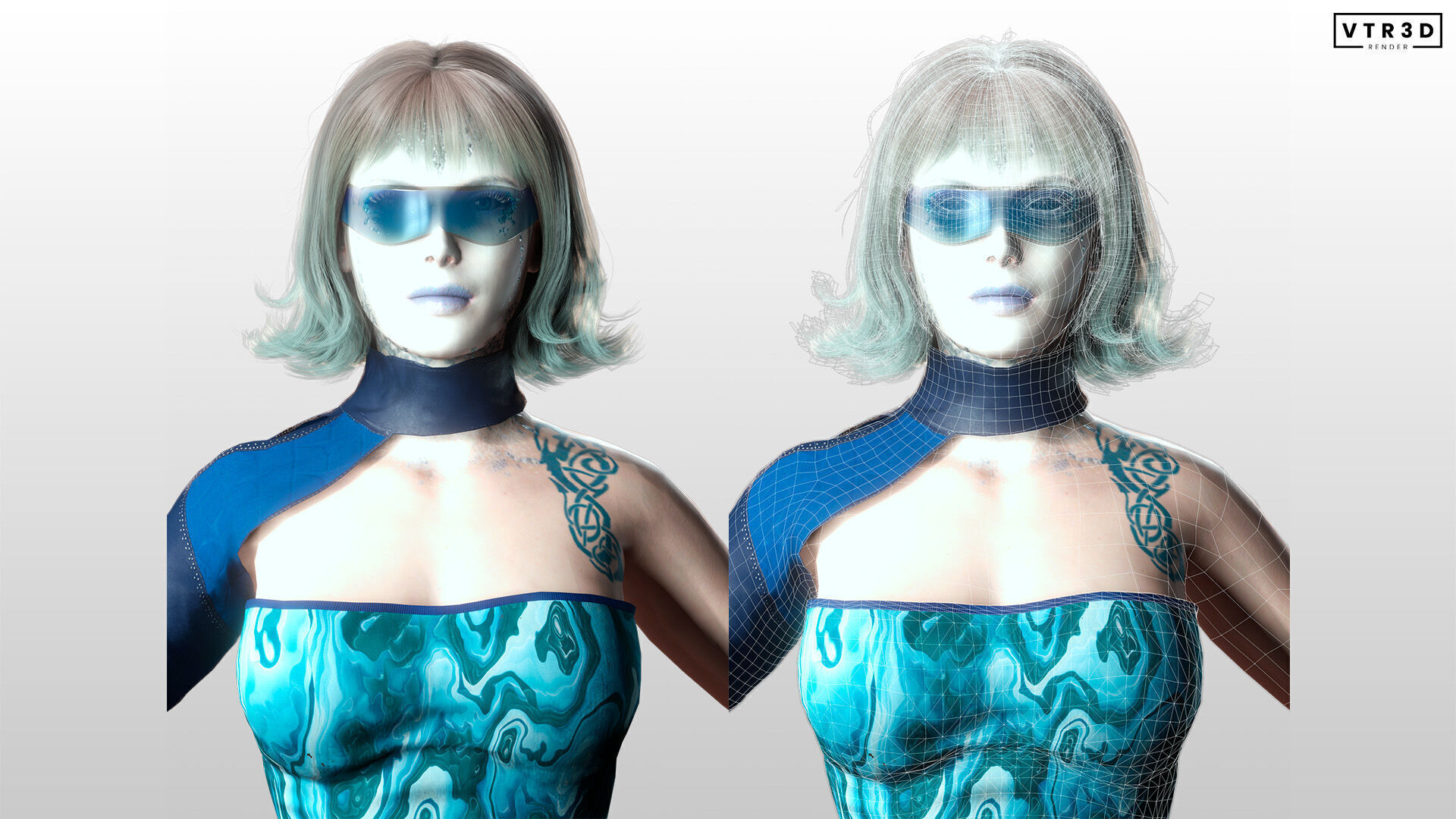 Vera Aether Sci Fi Female Character Stylized Low-poly 3D model_5