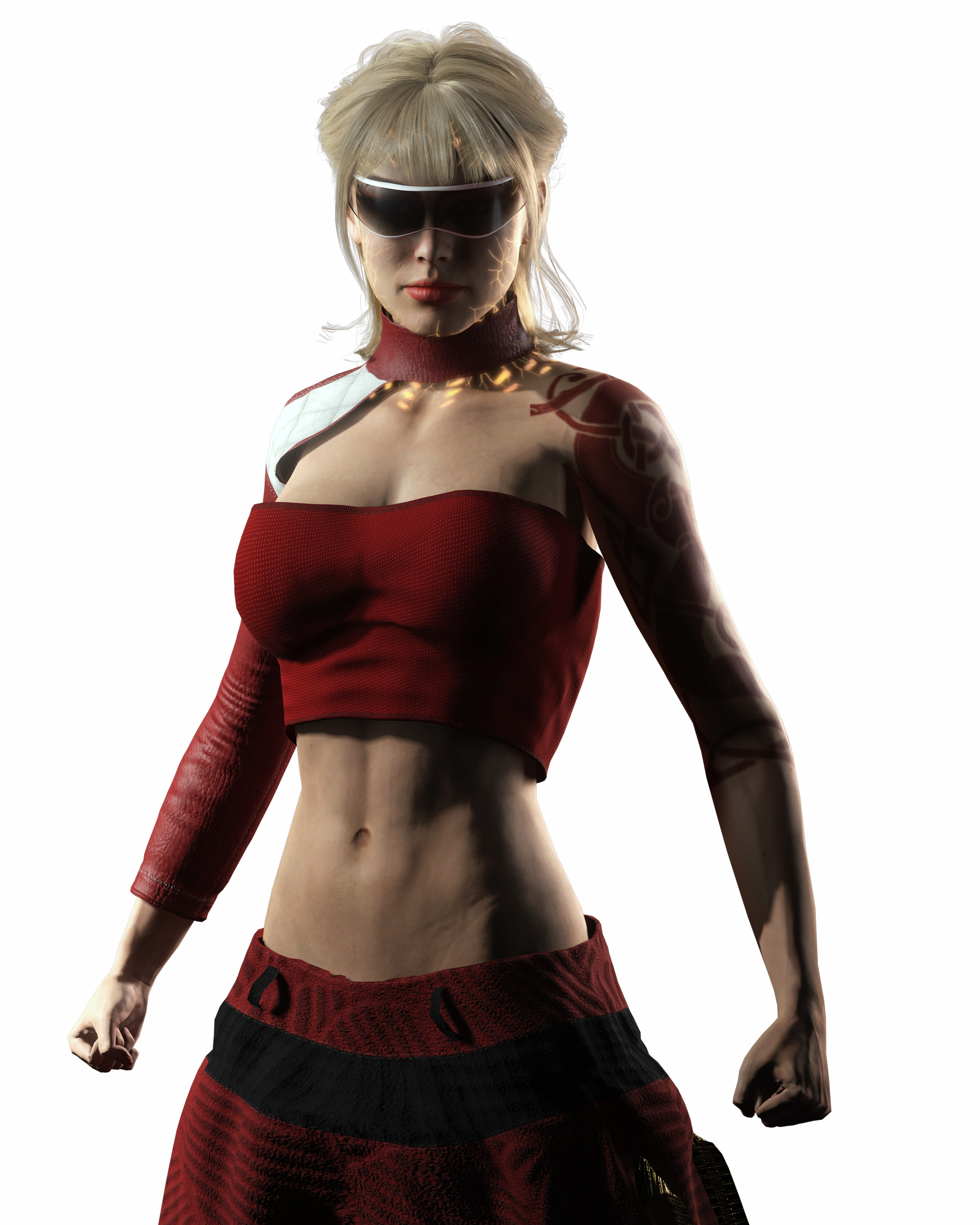 Ayla Crimson Stylized Sci Fi Female Character Low-poly 3D model_11