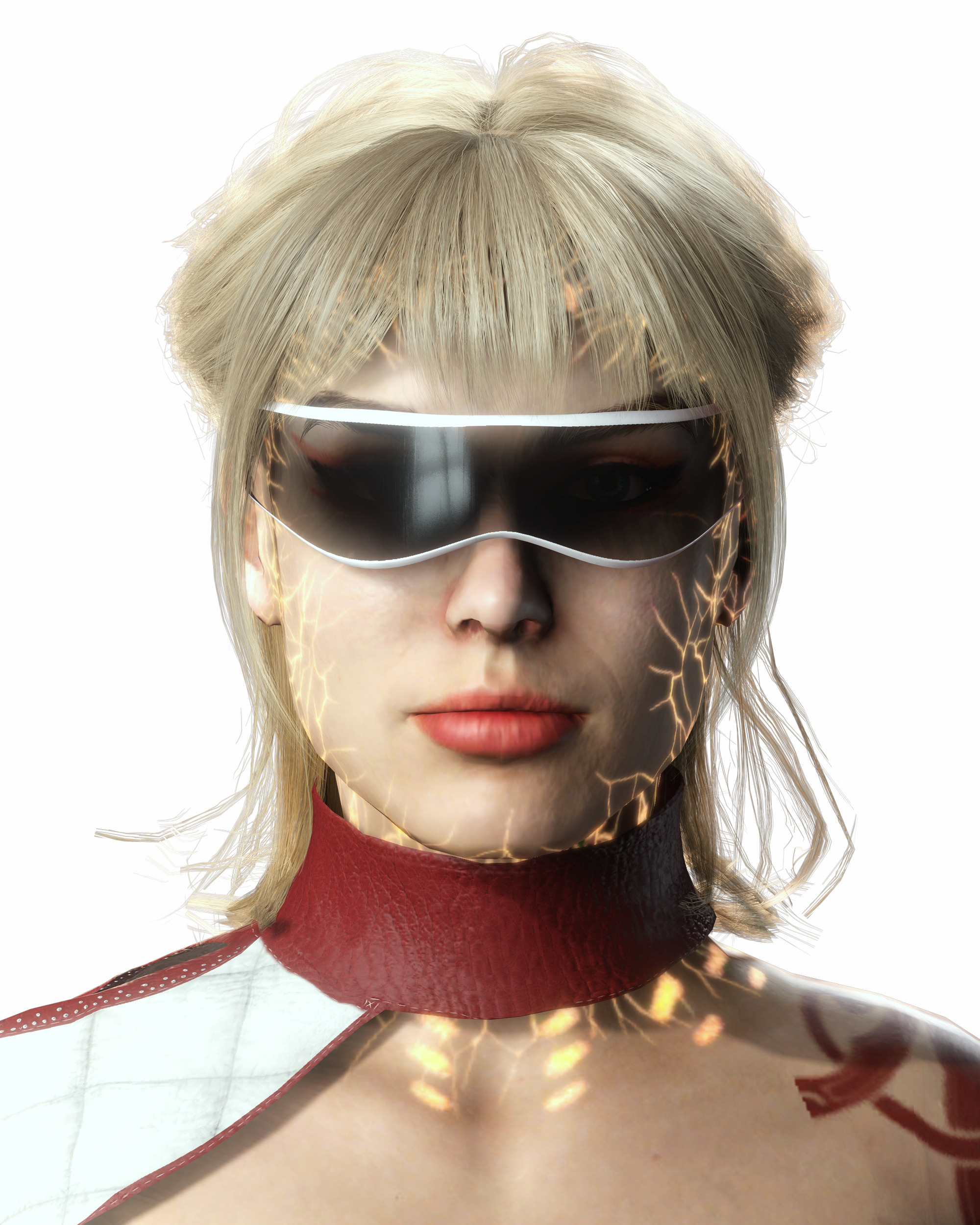 Ayla Crimson Stylized Sci Fi Female Character Low-poly 3D model_20