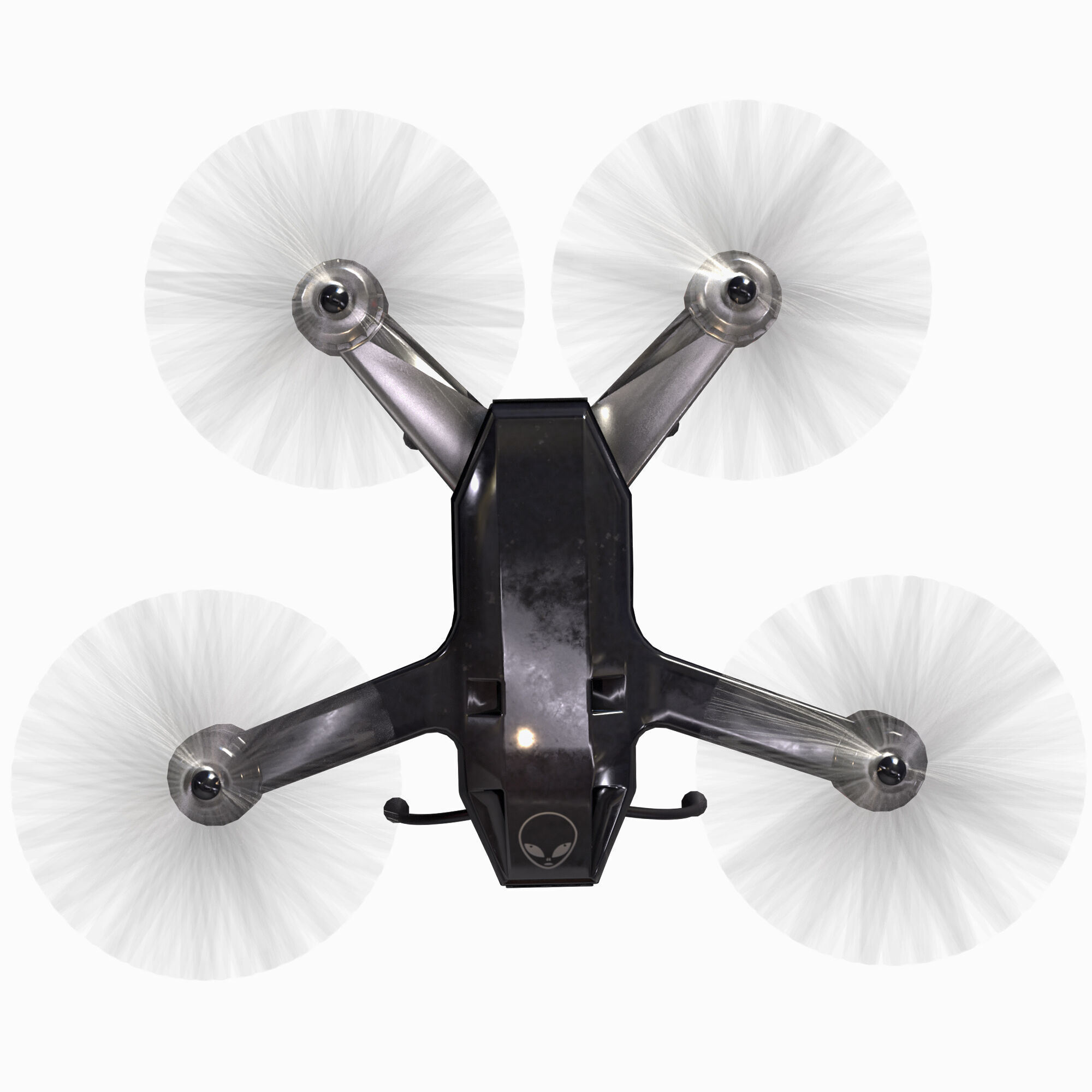 Tactical Drone Low-poly 3D model_6