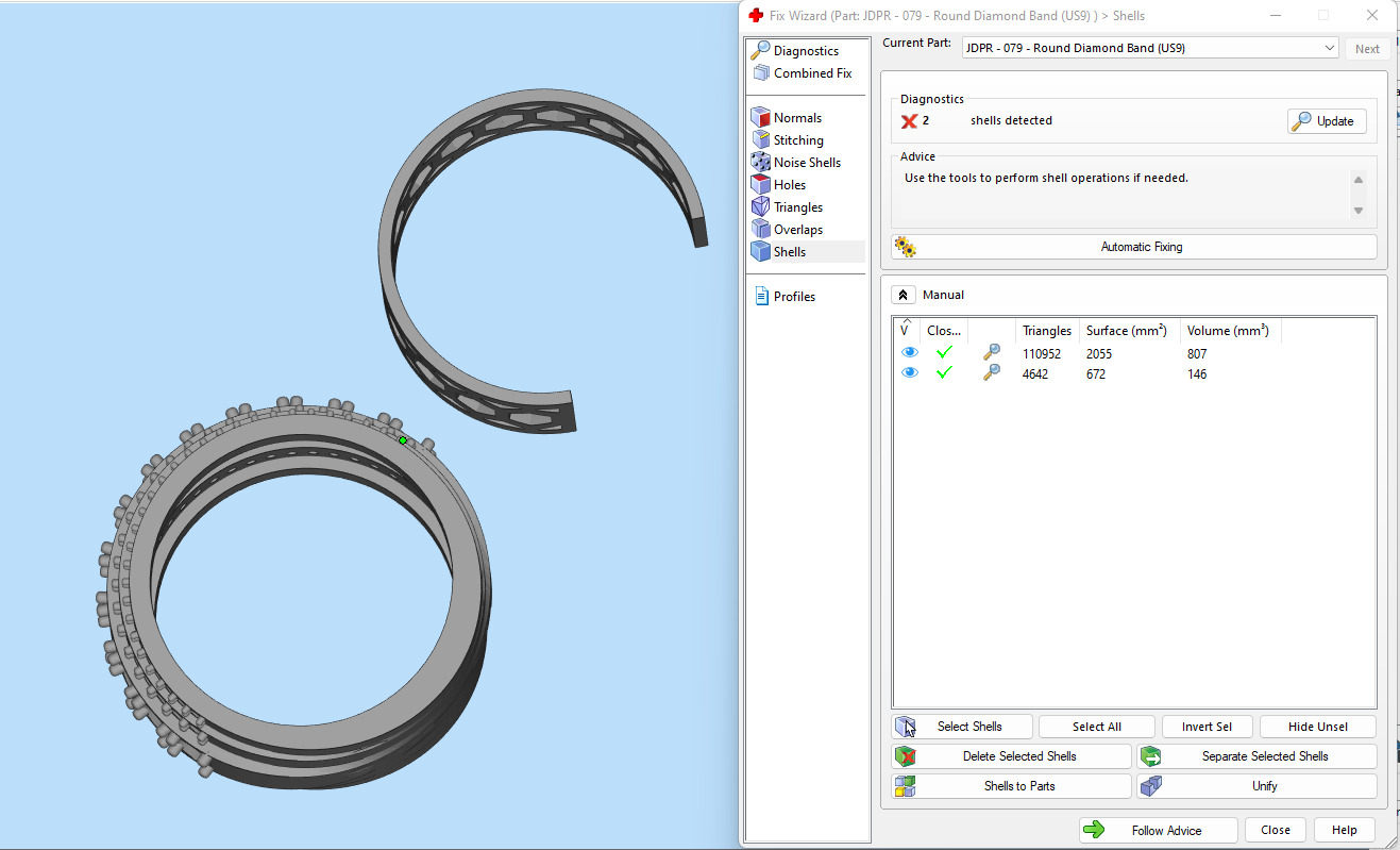 Custom Round Cut Diamond Band - Round Eternity Diamond Ring  3D print model_17