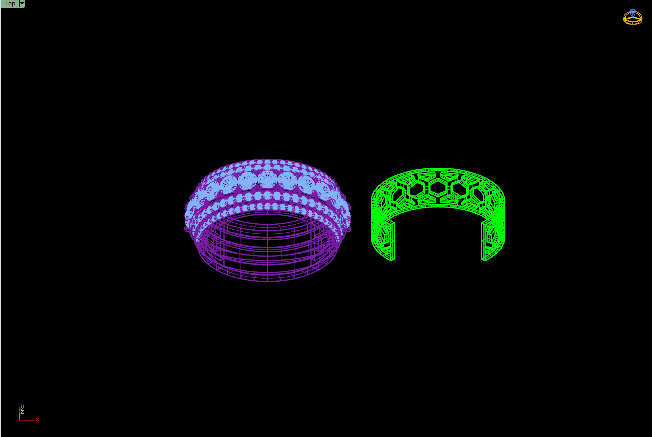 Custom Round Cut Diamond Band - Round Eternity Diamond Ring  3D print model_13