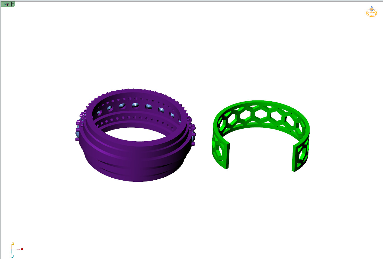 Custom Round Cut Diamond Band - Round Eternity Diamond Ring  3D print model_10