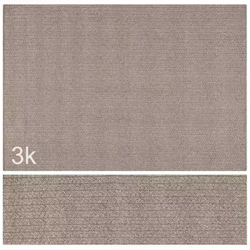 Carpet set 49 - Braided wool rug - 3K