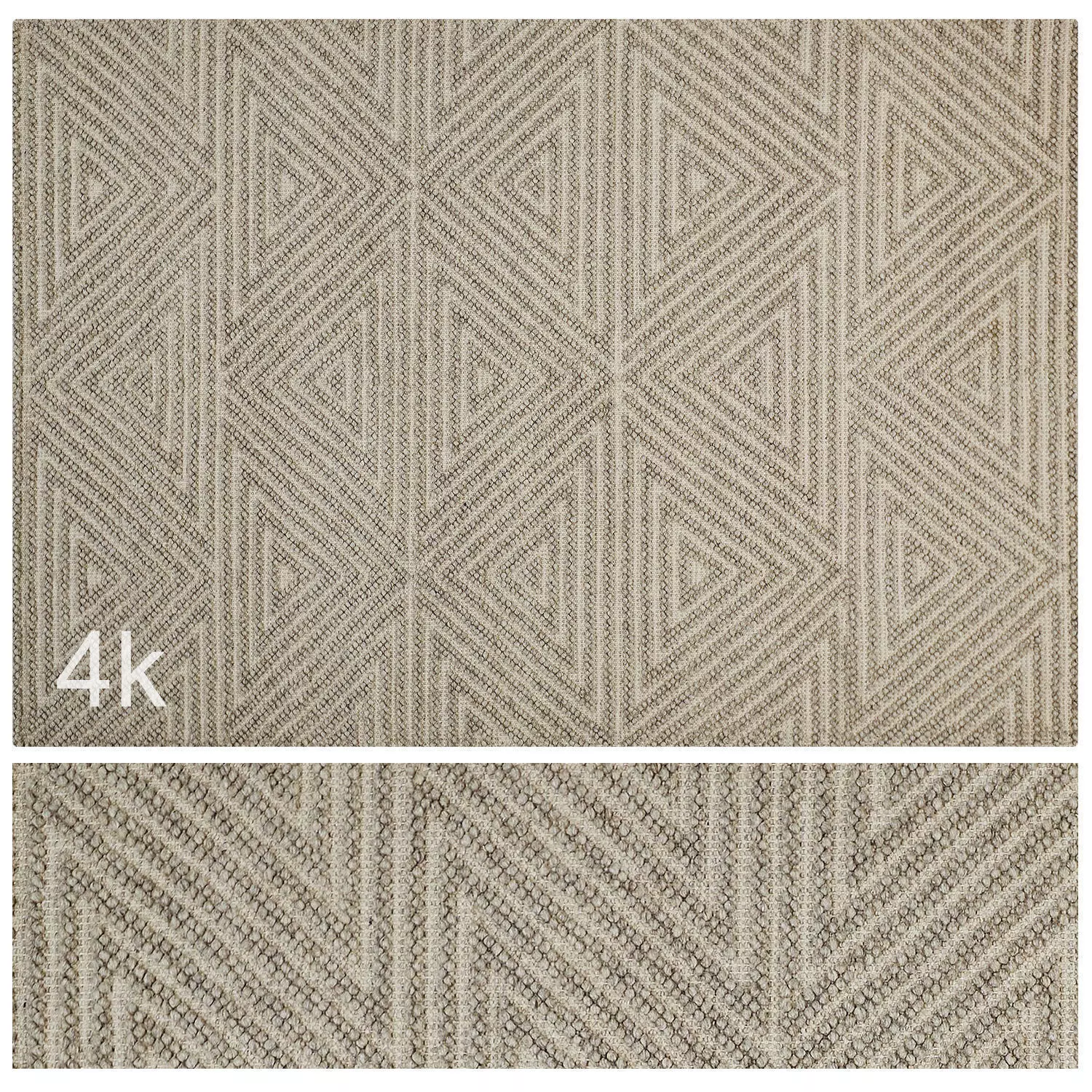 Carpet set 43 - Braided Jute - 4K 3D model_0