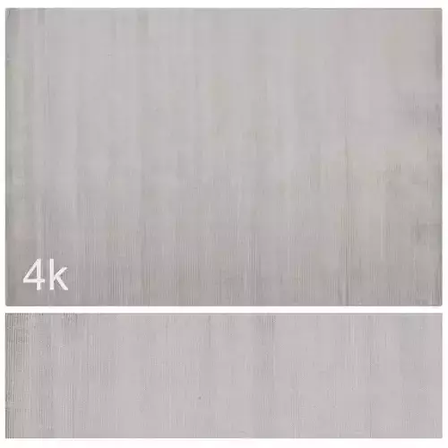 Carpet set 42 - Elegant Silver Plain Wool Rug- 4K