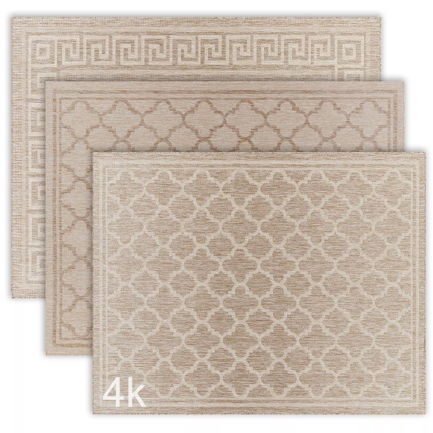 Carpet set 29 - Bundle - 3 Geometrical Jute Rugs 3D model_0