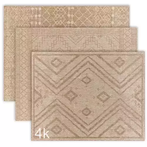 Carpet set 28 - Bundle - 3 Geometrical Jute Rugs