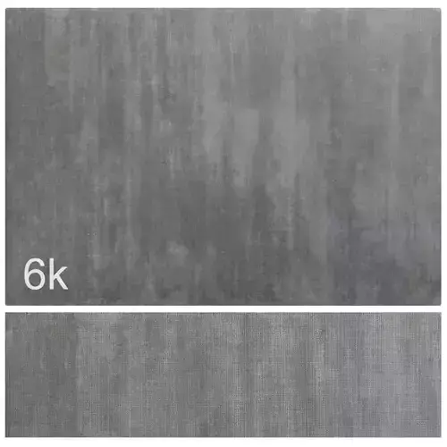 Carpet set 17 - Plain Gray Wool Rug - 6K