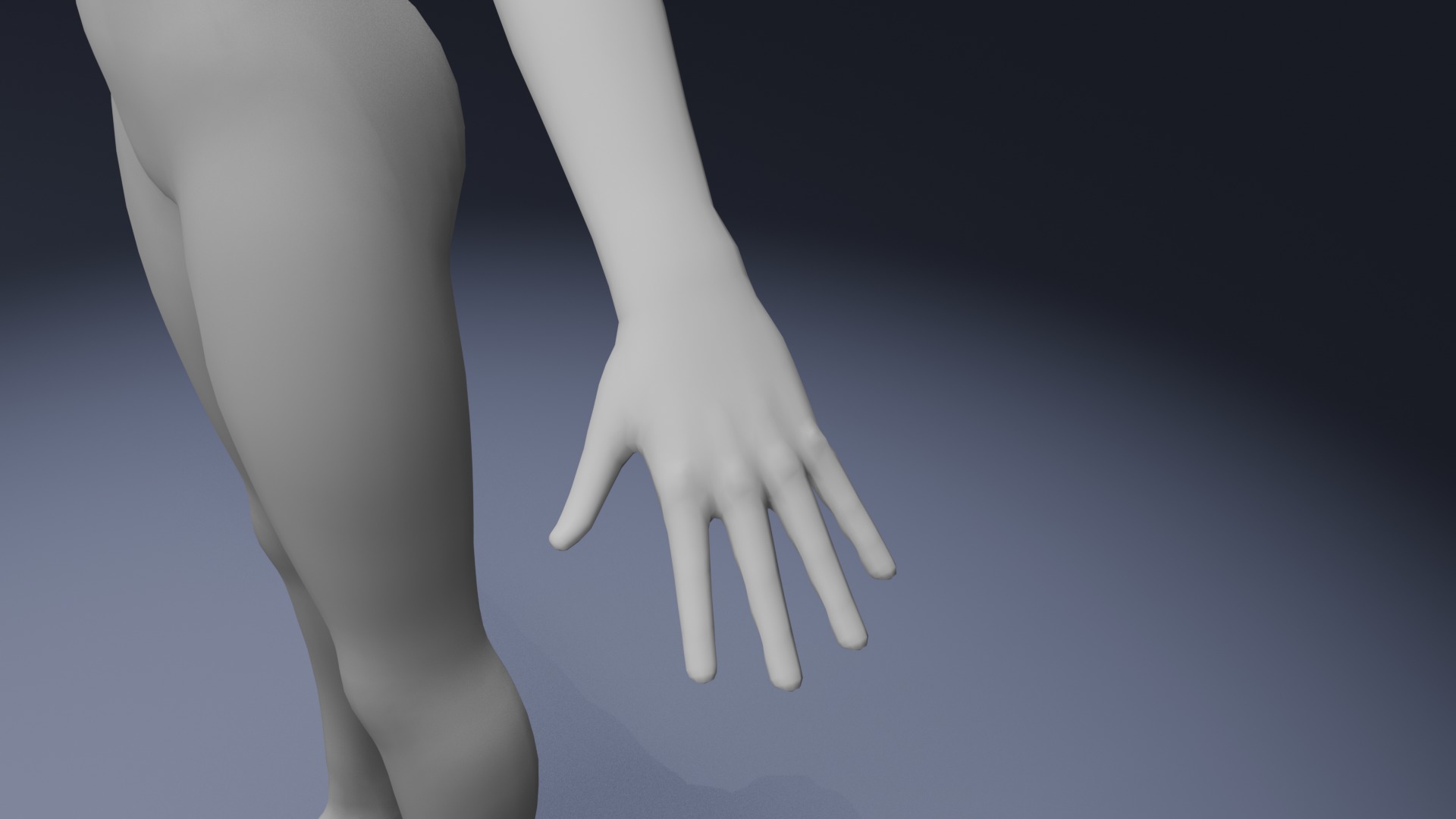 Cartoon Male and Female Body Base Mesh Rigged with IK FK Switch 3D Model Collection_36