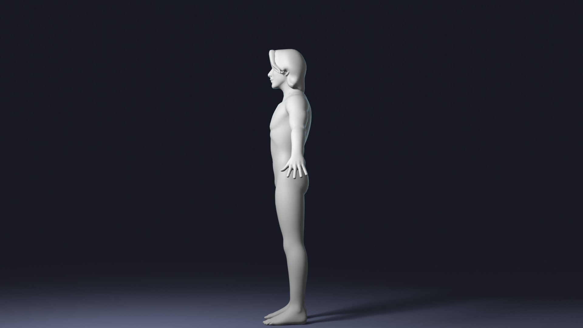 Cartoon Male and Female Body Base Mesh Rigged with IK FK Switch 3D Model Collection_15
