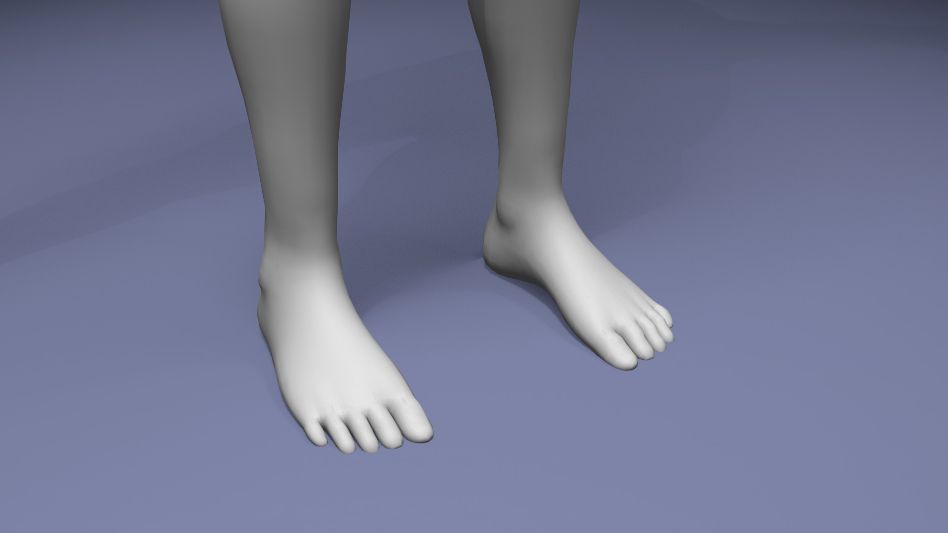 Cartoon Male and Female Body Base Mesh Rigged with IK FK Switch 3D Model Collection_19