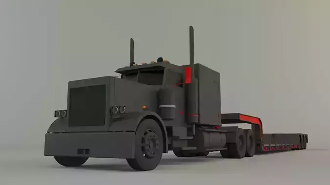 truck 3ax lowbed trailer