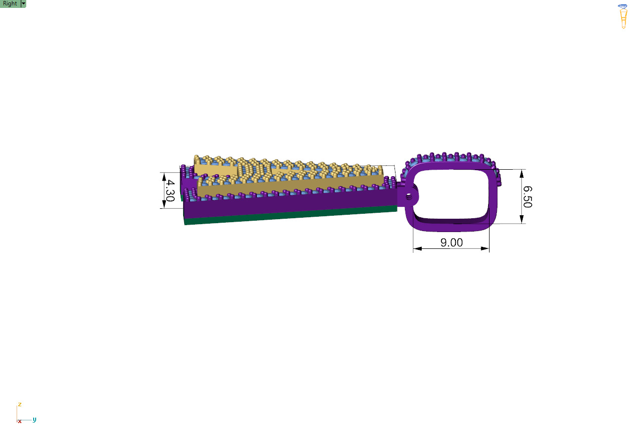 Custom Initial A Letter Diamond Pendant A to Z Alphabet Necklace 3D print model_8