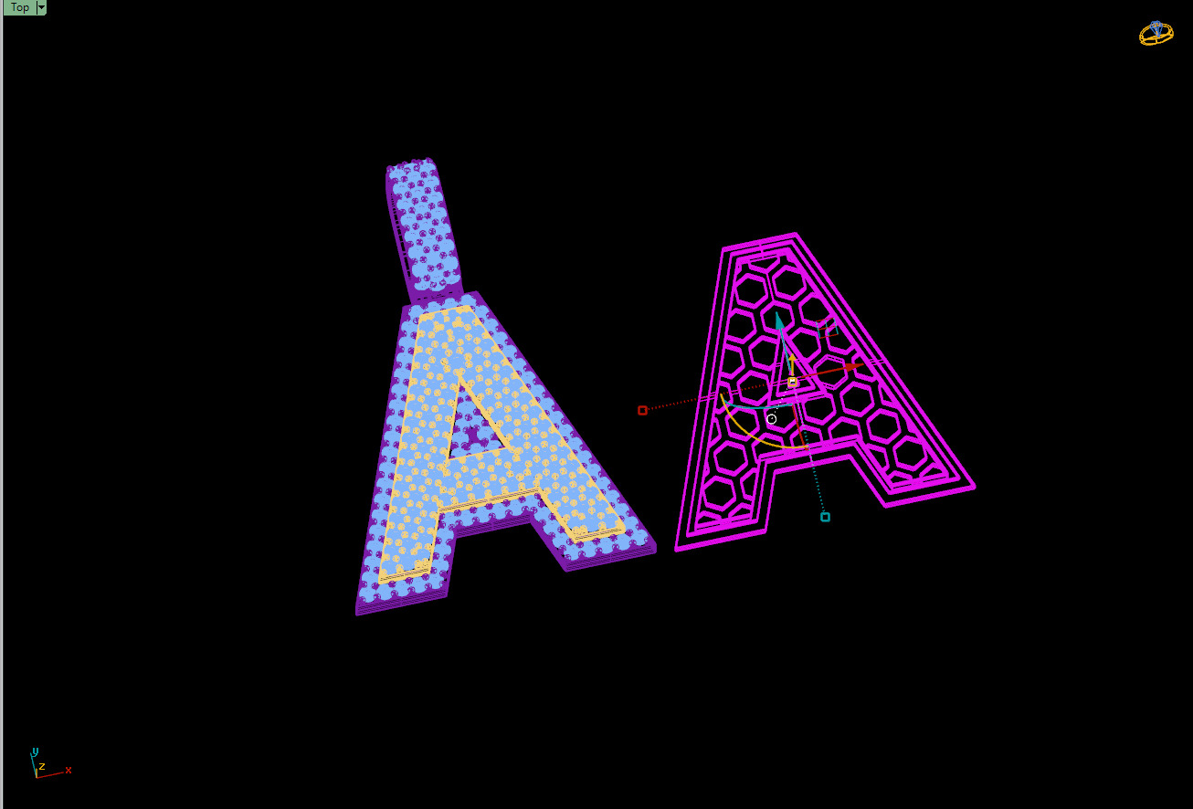 Custom Initial A Letter Diamond Pendant A to Z Alphabet Necklace 3D print model_14