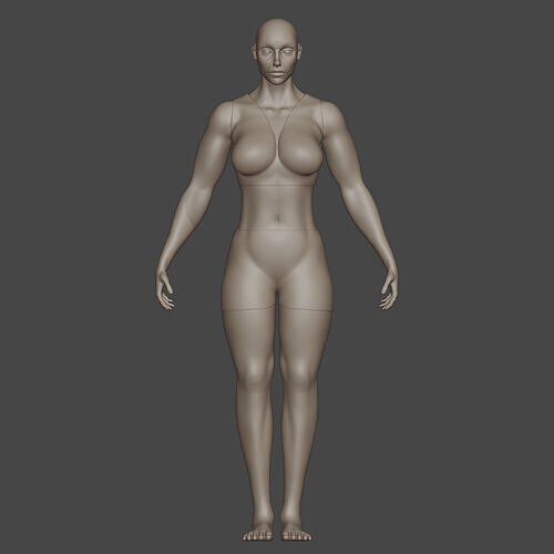 Woman Base Mesh Sculpt 01 3D model