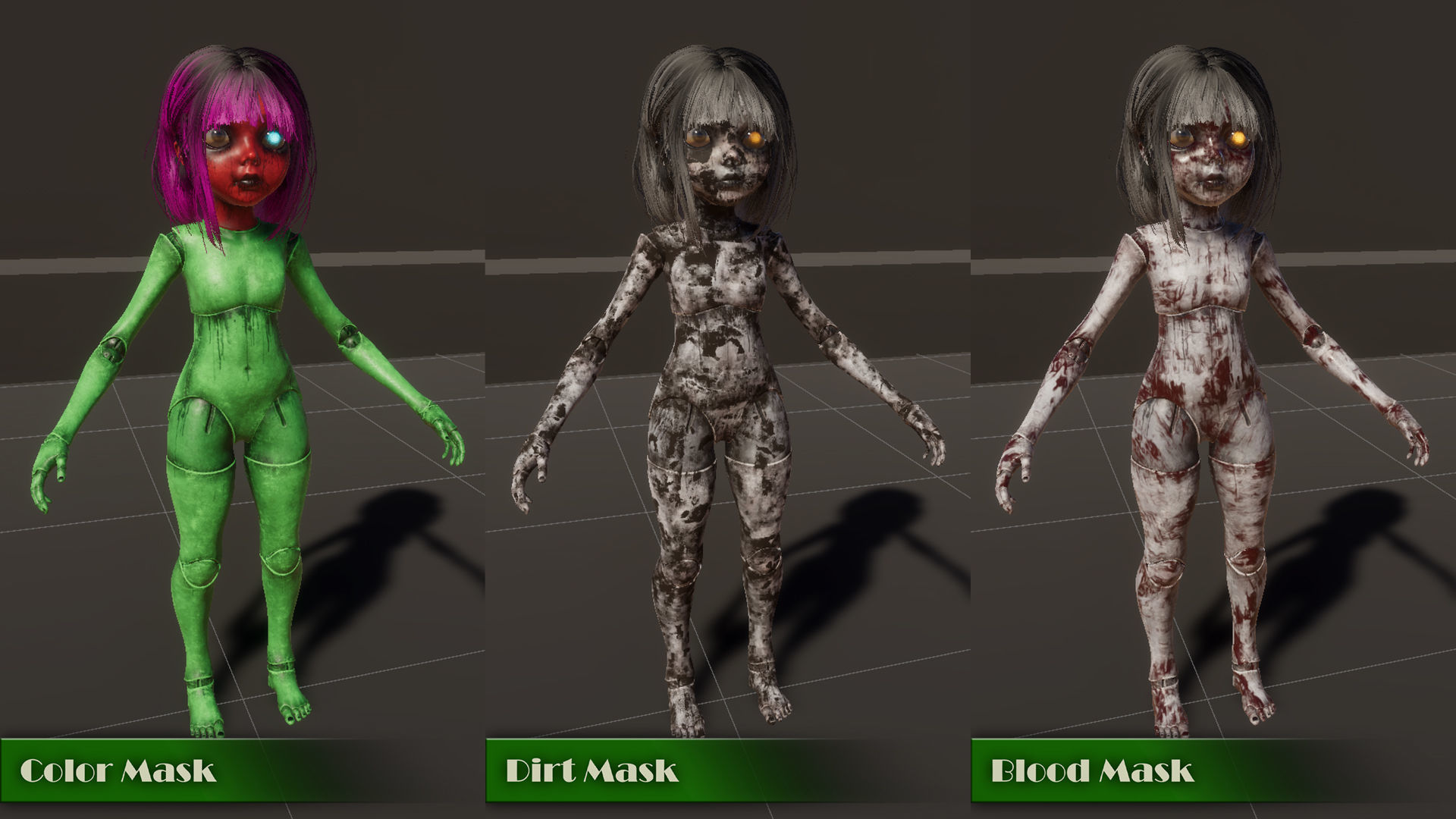 Porcelain mannequins 3D Model Collection_11