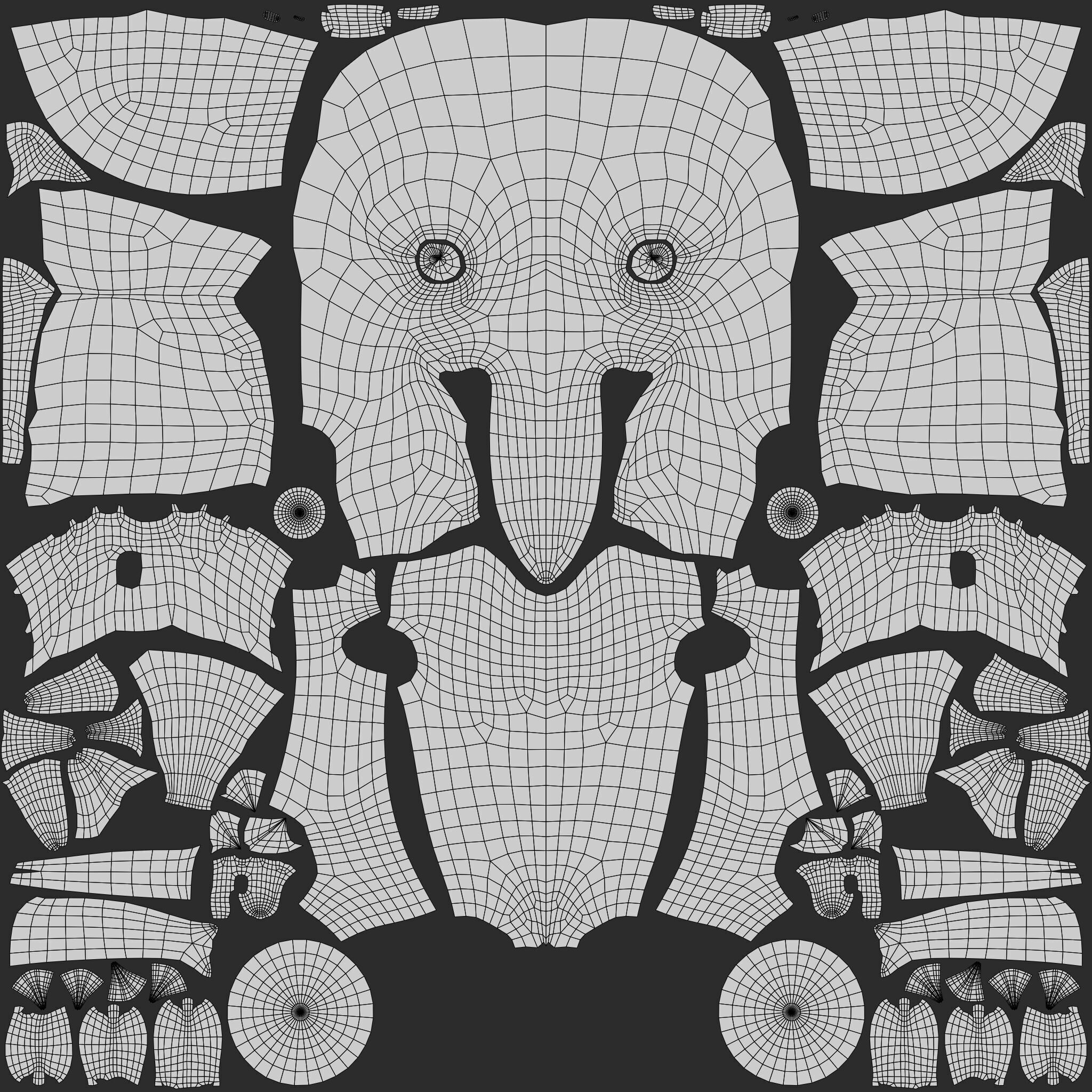 Chibi Crow - 3D Black - Rigged Cartoon Bird Low-poly 3D model_9