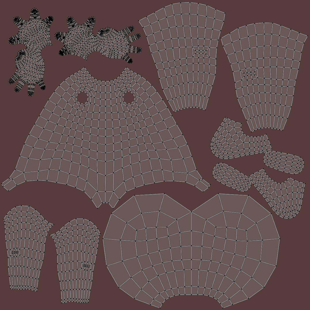 Cartoon Character - Stickman - Man - Boy - Chibi - Base Mesh Low-poly 3D model_4